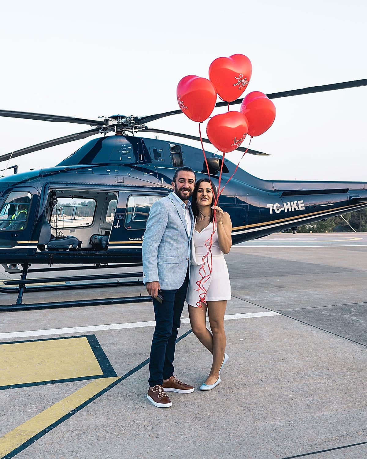 restoran ve helikopterde vip evlilik teklifi 4