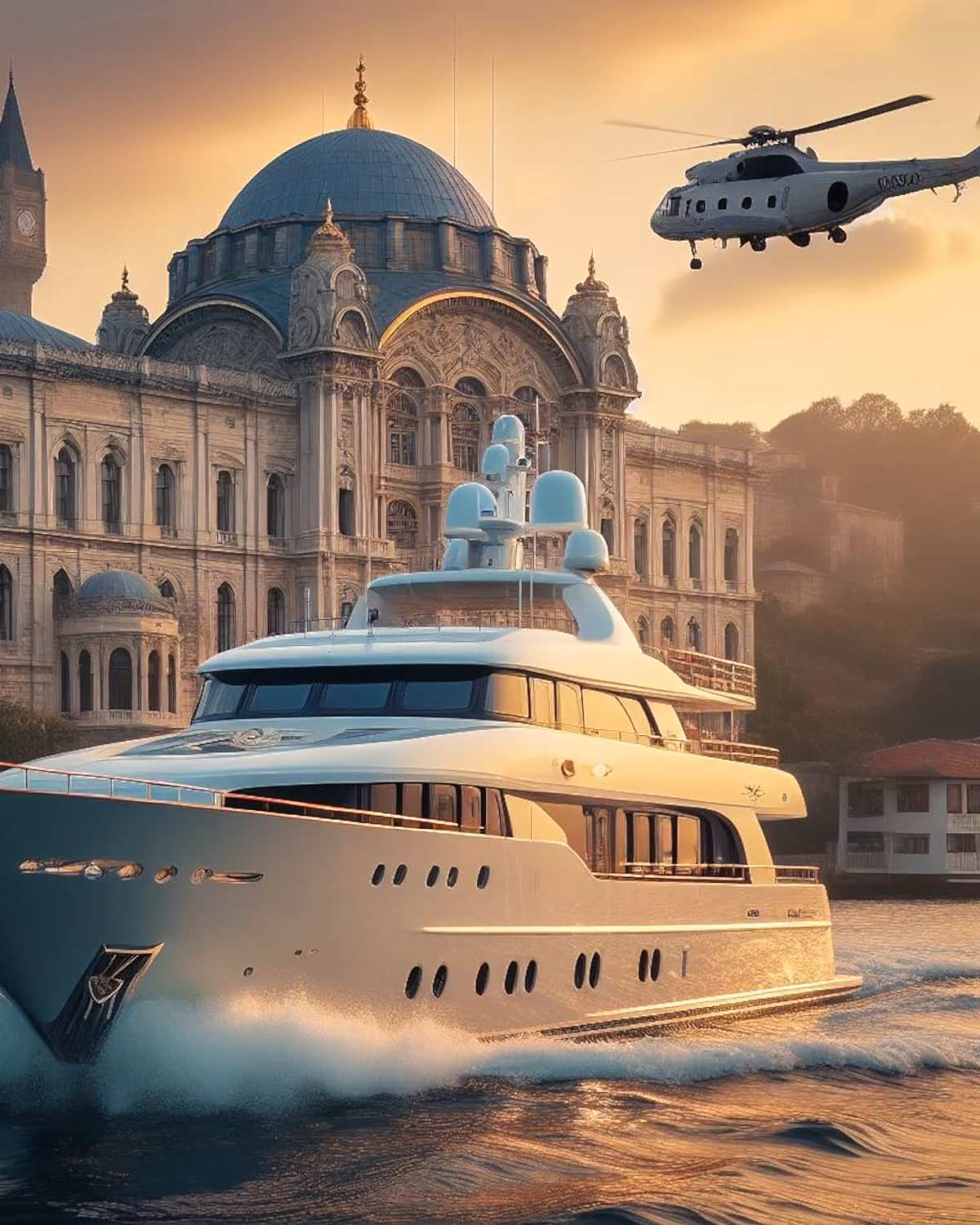 restoran ve helikopterde vip evlilik yil donumu 3